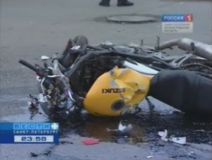 Авария и смерть мотоциклиста в Петербурге