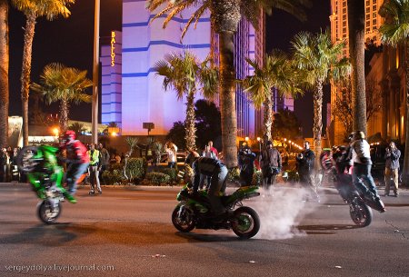 Станты на мотоциклах в Лас Вегасе