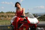 Девушка и Cagiva Mito 125
