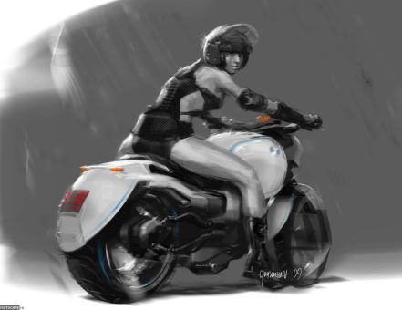 Урок рисования кроссового мотоцикла от Вадима Гусманова
