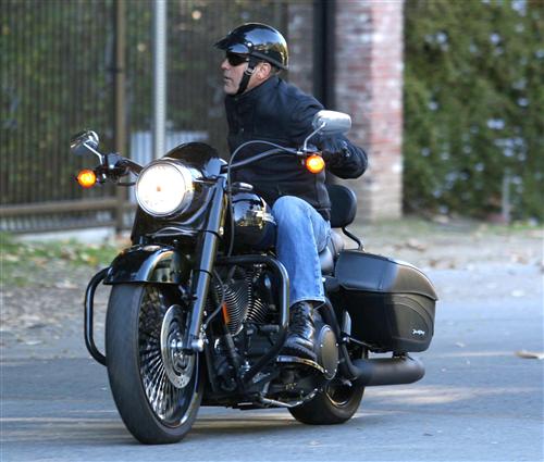 GEORGE CLOONEY on motorcycle
